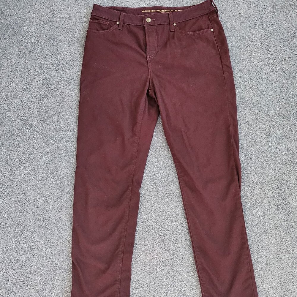 Chico's slim leg "girlfriend jeans"